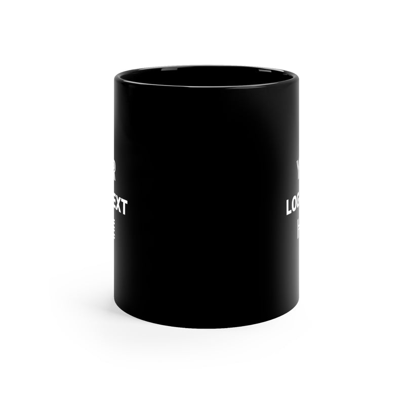 Personalized Black Coffee Mug, 11oz